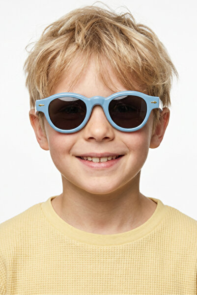 Bilge Karga Yecil Blue Black Boys' Sunglasses