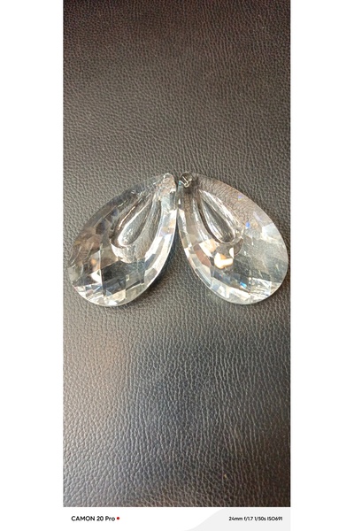 ADA AVİZE 2 ADET Büyük Gaynise Paraşüt Kristal Avize Taşı (boyu 8 cm, eni 4,5...