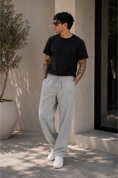 REMU Erkek Premium Yazlık Jogger Keten Pantolon