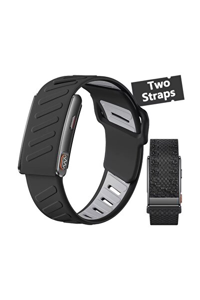 snapcart 2-in-1 Silicone & Nylon Sport Watch Band Compatible with Smartwatch ...