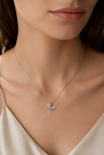 Balenbi Jewelry Women's Silver Color Tarnish-Resistant Steel Necklace with St...