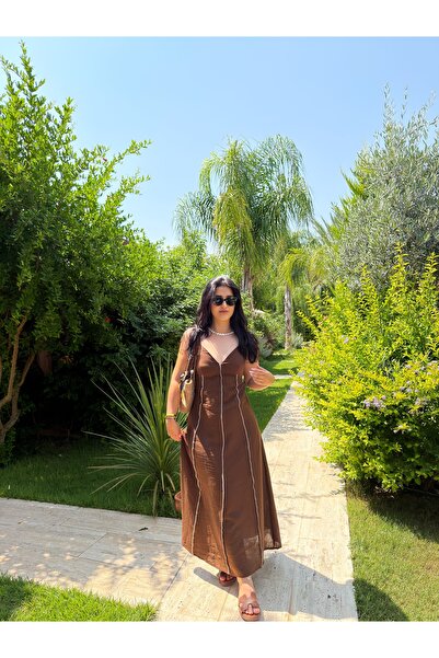 ROSYPOSY Kadın Kahverengi Elbise
