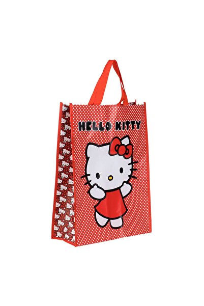 Z Store Geantă de cumpărături Hello Kitty roșie 36x15x45cm