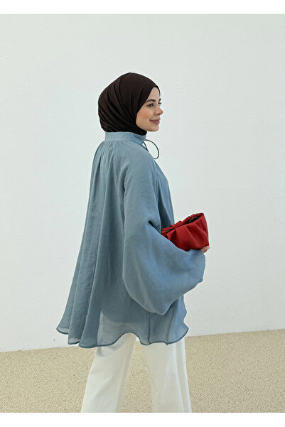 MODA AKSA LİSA PREMİUM GÖMLEK mavi