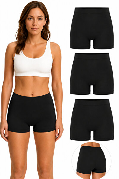 westicgiyim 3-Pack Laser Cut Women's Boxer Briefs Seamless No Trace Flexible ...