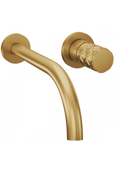 Eurorama Eletta Chester Light Gold Brushed Μπαταρία Νιπτήρα Εντοιχισμού 2 οπών