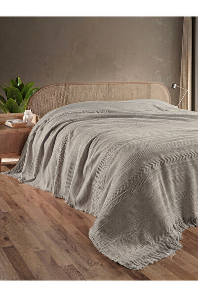 Vannes Home Cuvertură de pat dublă din țesătură jacquard, 100% bumbac, 230X240