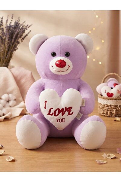 NARE 45 CM Peluş Ayıcık Kalpli I Love You Yazılı Büyük Boy Teddy Bear Sevgili...