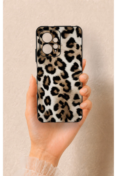 Vip Case Redmi Note 12 4G Uyumlu Leopar Derisi Desenli Silikon Kılıf