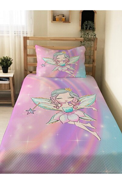 milbaygrup طقم بيكيه فردي مطبوع للرضع والأطفال من Fairy Girl مقاس 160x230 بال...