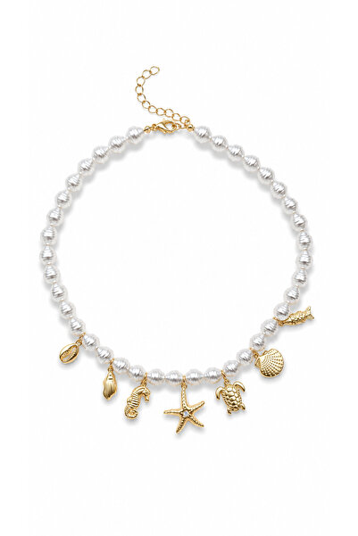 Venus Design Pearl sea charm necklace