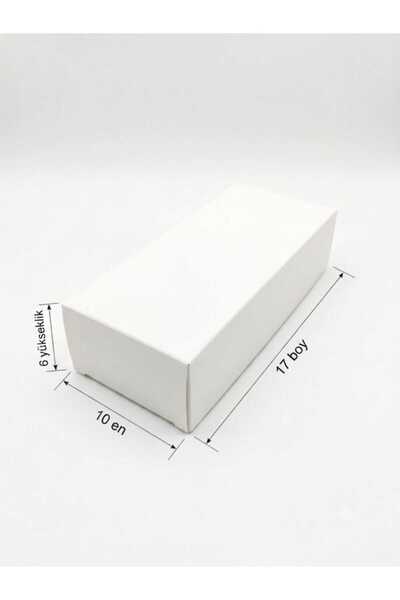 Kutu Ambarı Beyaz Kutu Karton Hediye Kutusu 10x25x6 cm
