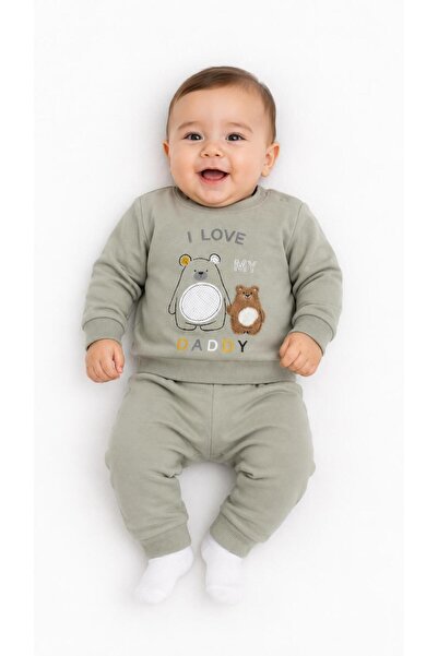 Oz Baby Baby Boy Seasonal Cotton 2-Piece Set Embroidered Patterned Sweatshirt...