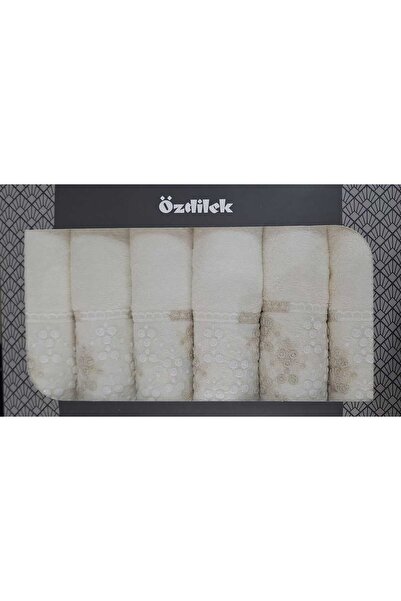 Özdilek Set de 6 prosoape Beyza Güpürlü 50*90 cm Prosoape pentru mâini și faț...