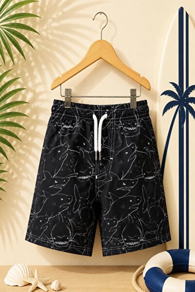 DeKuBaby New Season Patterned Quick-Dry Boys' Shorts Swimwear - Children's Se...