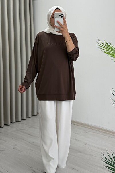 T Moda Store İkoll Text Printed Summer Premium Quality Oversize Tunic (Sizes ...