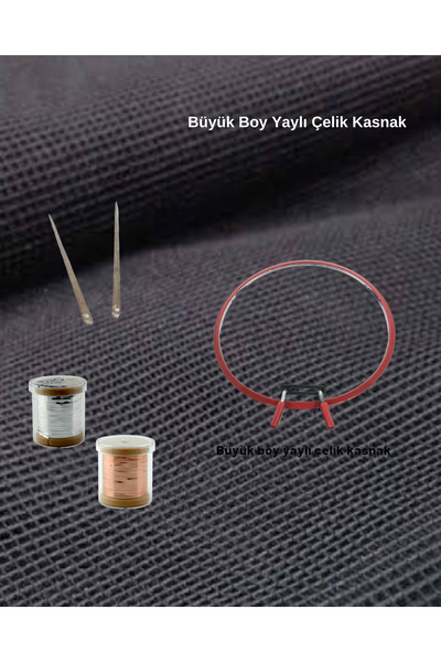 LİLYHOBBYLAND Tel Kırma Başlangıç Kiti (siyah renk Kare Tül, 2 Adet Taç Tel K...