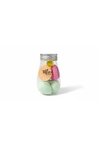 max elegance 4-Piece Makeup Sponge Set for Wet and Dry Use - Multi-Colored