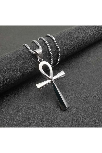 Viking Ankh Nil Anahtarı Mısır Mitolojisi Tasarım 316L Paslanmaz & Kararmaz Ç...