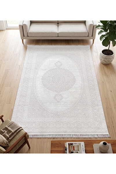 Merinos Elegance Serisi %100 Akrilik Çerçeveli Göbekli Kendinden Desenli Salo...