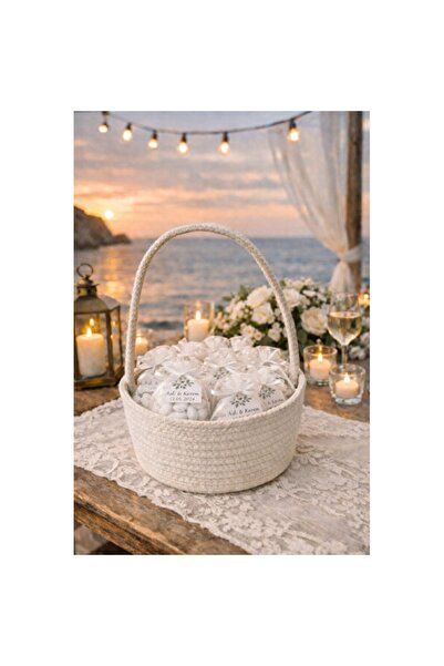 Empressco Multi-Purpose Handle Wedding and Promise Basket 15X7 Cm, Stylish an...