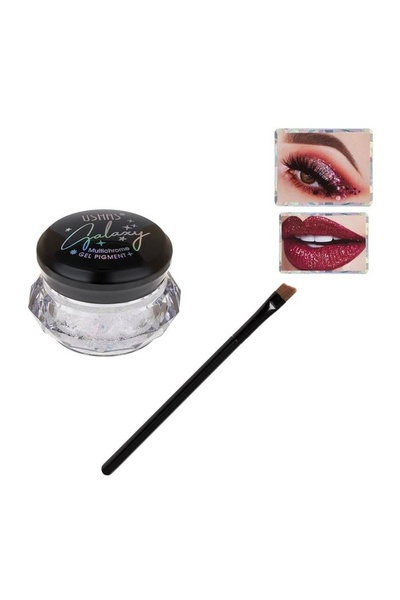 Ushas Glitter cremos pentru ochi, holografic transparent, cu pensulă inclusă,...