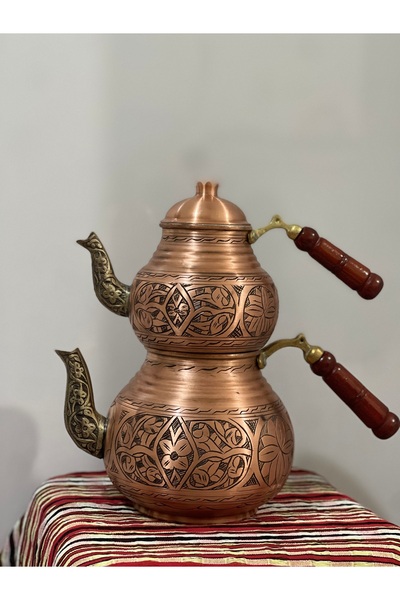 uzunoğlu bakır ürünleri Uzunoğlu Copper Copper Antep Teapot Medium Size