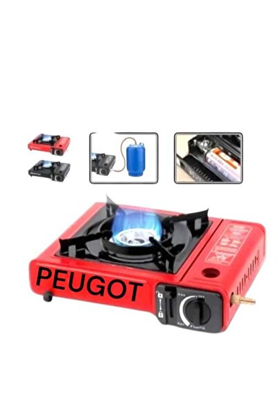 Peugeot Portable Gas Stove for Camping and Hiking with Bag (Red and Black) No...