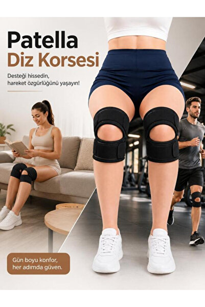 Ankaflex 2 ADET Çapraz Bağ Diz Korsesi Patella Açık Tasarım Cırt Cırtlı Stabi...