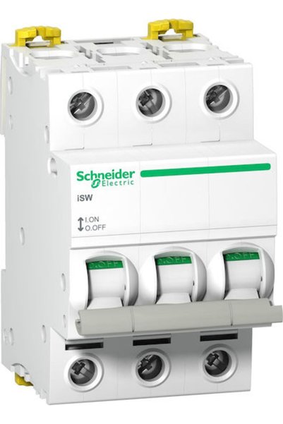 Schneider Electric Întrerupător cu buton de panou, 3 poli, uz general, 240V 100A