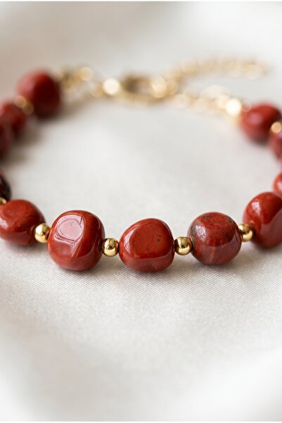 Mijja Genuine Natural Stone Women's Bracelet, Tarnish Resistant, Lacquer Coat...