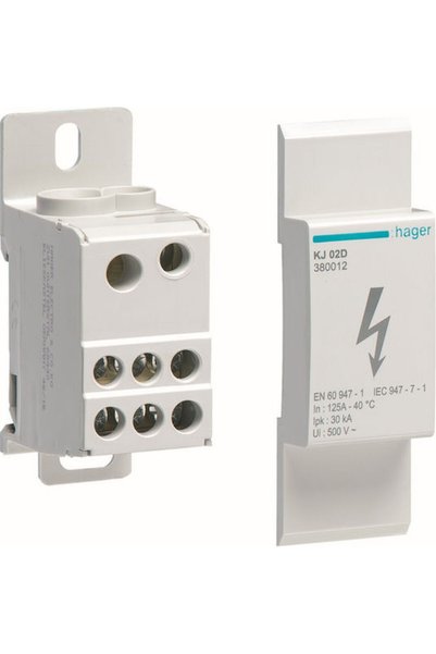 hager Bloc de distribuție a energiei 1P 125A Bară colectoare KJ02D
