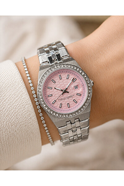 Weluxa Women's Wristwatch with Steel Band, Calendar, Casual and Stylish Combi...