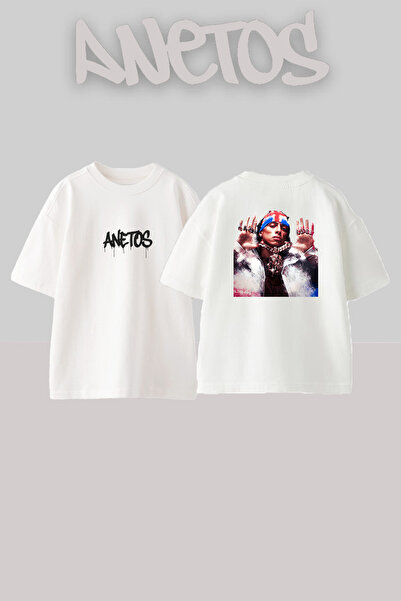 Anetos Grant Rush Design štampana unisex majica prevelikog kroja
