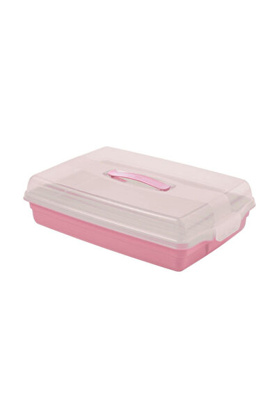 CURVER Cutie dreptunghiulară pentru transport tort 45x29.5x11.1cm Roz