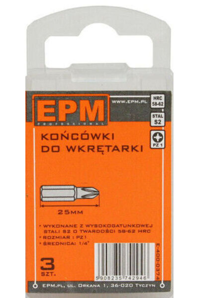 EPM Burghiu tip 25mm 3 bucăți Pz1