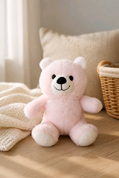 Maks Toys Peluş Ayıcık 26 cm Pembe Yumuşacık Uyku Arkadaşı Sevgiliye Hediye P...