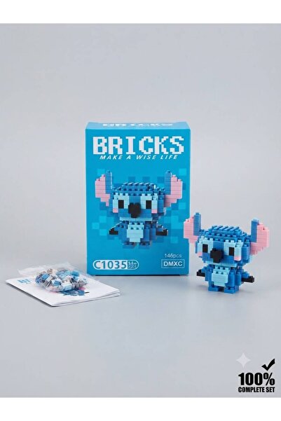 VEROKSA BRİCKS Yapım Seti - STİTCH Modeli - 146 Parça - Koleksiyonluk Figür