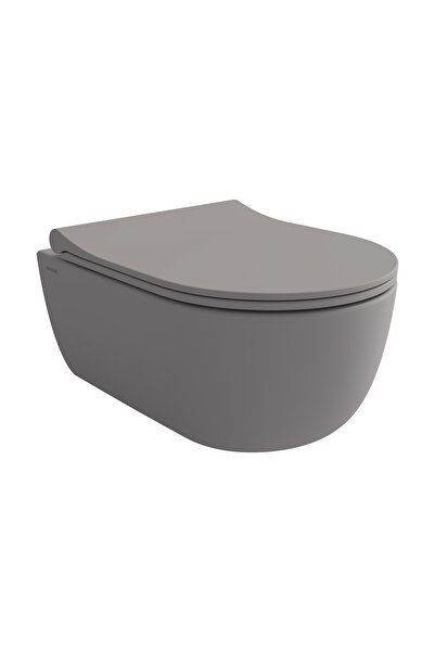 Bocchi V-tondo Rimless Asma Klozet - Mat Gri - 1417-006-0128