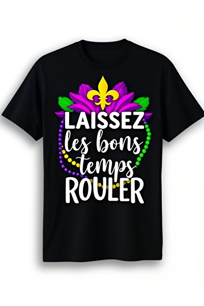 NOURAM Laissez Les Bons Temps Rouler Louisiana French Mardi Gras TShirt Comfo...