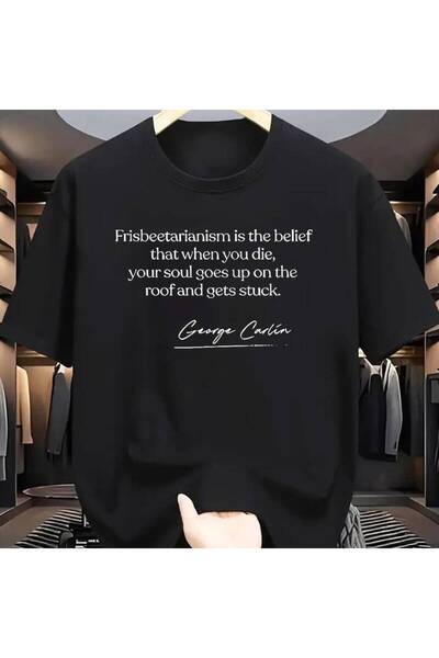 23 nisan Humorous Philosophical Round-Neck T-Shirt: Featuring a Quote from Ge...