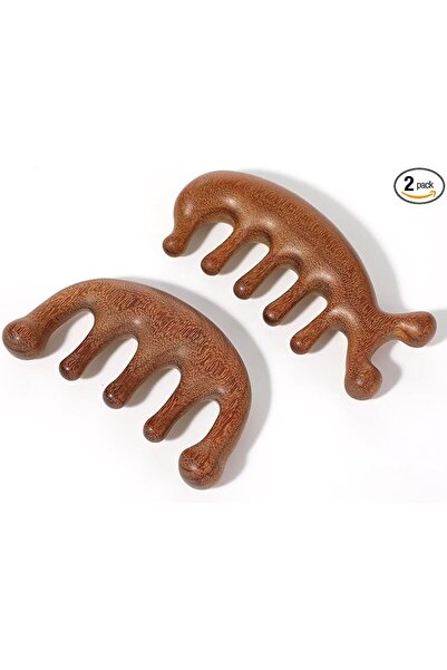 Arabest Hair Care Tool, Sandalwood Scalp Massager Comb, 2 Pack Wooden Head Br...