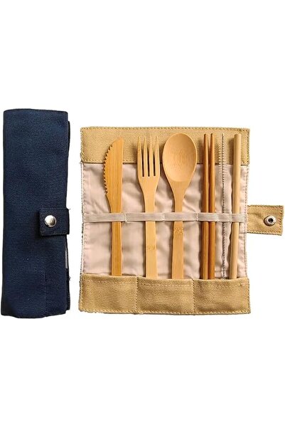 Arabest 6-Pack Reusable Bamboo Travel Cutlery Set,Fork Spoon Knife Straw Chop...