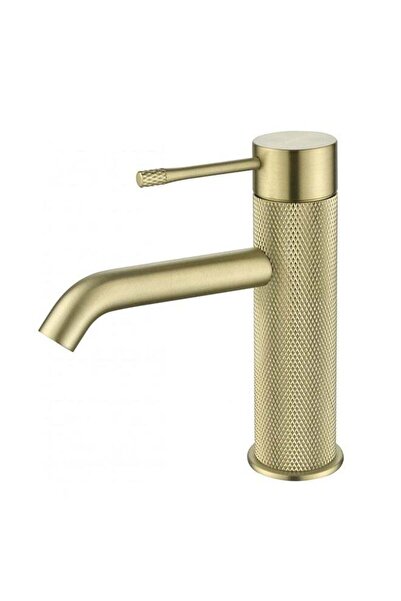 Danube Home Milano Plus Ciro Basin Mixer - Sanitary Brushed Brass Bath Mixer ...
