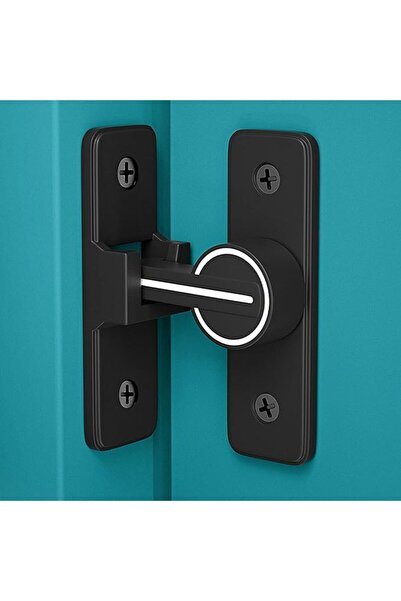 Arabest 90 Degree Barn Door Latch, 2 Pack, Luminous Safety Bolt Lock, Matte B...