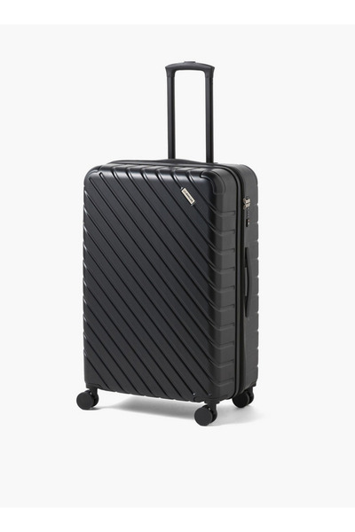 Oaklan by Shoexpress Textured Hardcase Luggage Trolley with Retractable Handle