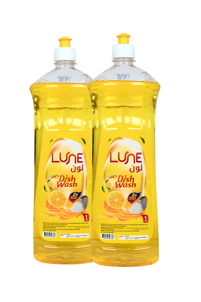 lune Lemon Dish Wash Liquid Combo Pack 1L x 2 | Powerful Grease Cleaner