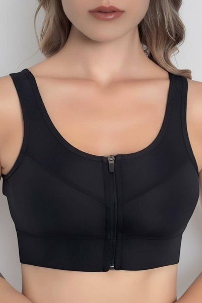 Gigi Luxe Crop cu fermoar pentru femei Bustieră cu fermoar pentru femei