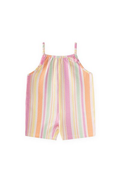 Cigit Strappy Jumpsuit 1-5 Years Ecru