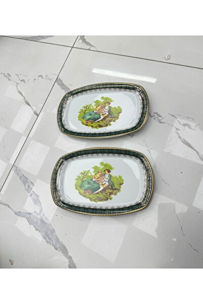 Generic Brand Esterhomedecor Set of 2 Porcelain Large Rectangular Presentatio...